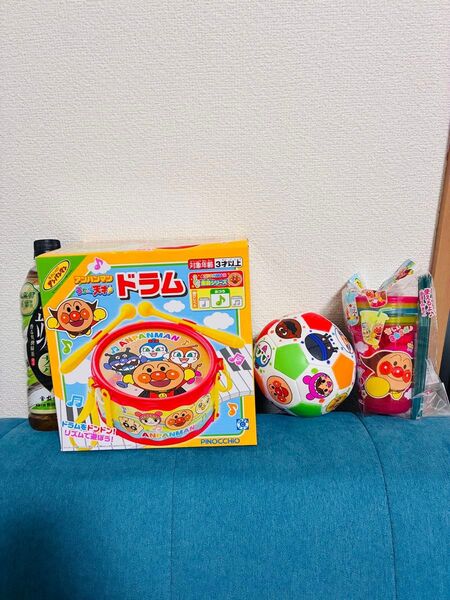 アンパンマン ドラム ボール ストローカップ セット