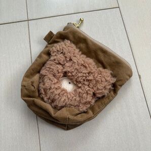 ハンドメイド くま ジッパーポーチ フォンーニュミニ