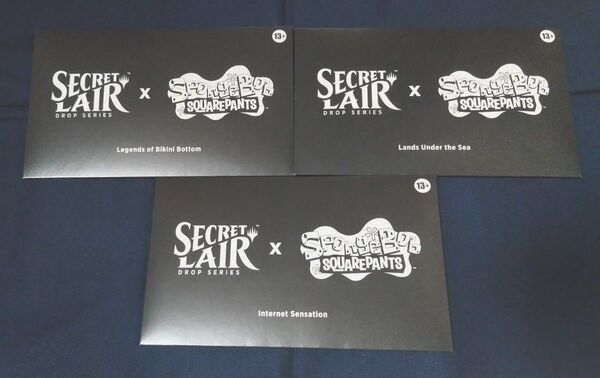 MTG Secret Lair x SpongeBob SquarePants Non-foil 未開封品 3種 各1個