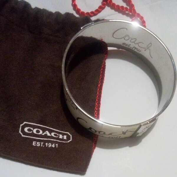 COACH バングル ブレスレット シルバー 保存袋付き
