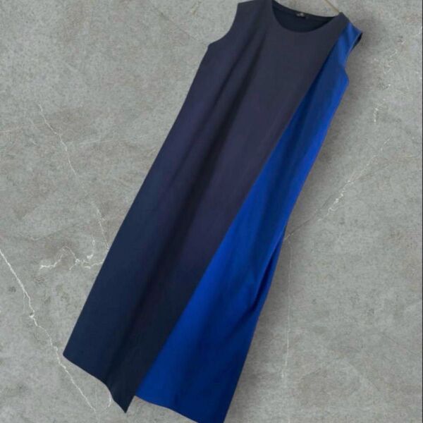 PS Paul Smithピーエス ポールスミス バイカラーワンピース ロングミディ丈
