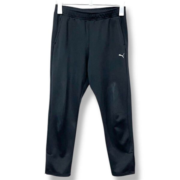 PUMA スポーツジャージ下 トレーニングパンツ フィットネス 速乾 黒 ブラック【M】