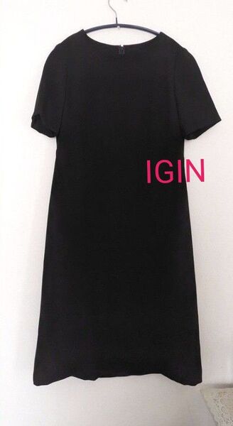 【IGIN イギン】 ブラックフォーマル 礼服 半袖ワンピース