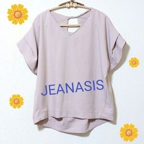 【JEANASIS ジーナシス】 バックタッグ カットソー きれいめトップス