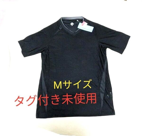 タグ付き未使用 吸水速乾 半袖Tシャツ UVケア 黒 Mサイズ