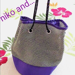 【niko and… ニコアンド】メッシュコード ショルダーバッグ