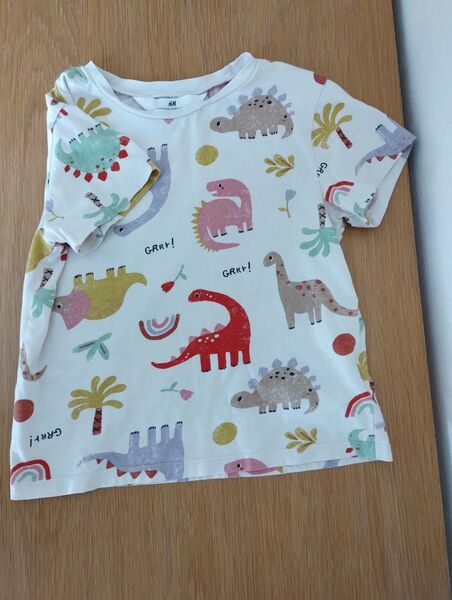 H&M 恐竜柄半袖Tシャツ 110cm