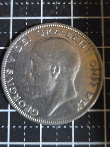 美品 ハーフクラウン 1929年 ジョージ5世 イギリス 銀貨 sv500