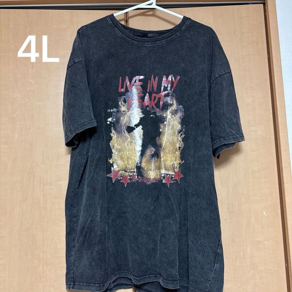 レディース メンズ Tシャツ 半袖 中袖 ストリート系 アメカジ 古着風 90sビンテージ風 4L