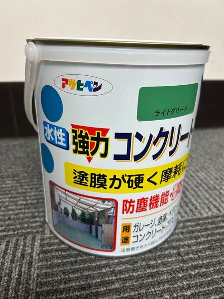 アサヒペン 水性強力コンクリート床用塗料 ライトグリーン1.6L