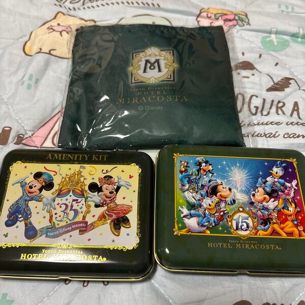 TDR ディズニー ミラコスタ アメニティー エコバック 缶