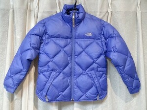 希少 ゴールドウイン THE NORTH FACE ノースフェイス ダウンジャケット ダウン80％ GIRL'S/FILLES レディース M/M 紫色 登山 旅行 キャンプ