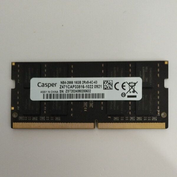 Casper SO-DIMM DDR4-2666 16GB ノート用メモリ1枚