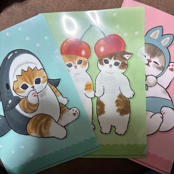 モフサンドクリアファイル非売品さめにゃんさくらんぼにゃん