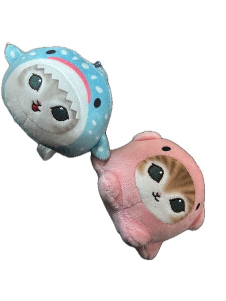 ぬいぐるみ マスコット mofusand 海の生き物お顔ぬいぐるみ モフサンド ボールチェーン ジンベエザメ めんだこにゃん