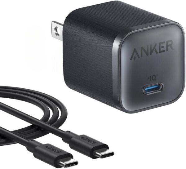新品 Anker PD 急速充電器 45W USB-C ケーブル 1.8m付 PSE認証済 GaN 折りたたみ式プラグ ブラック