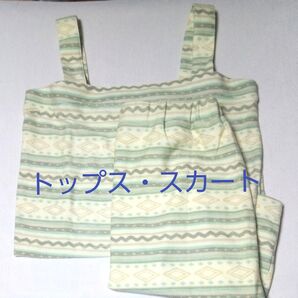 レディース 夏服 上下セット トップス スカート オルテガ ミント