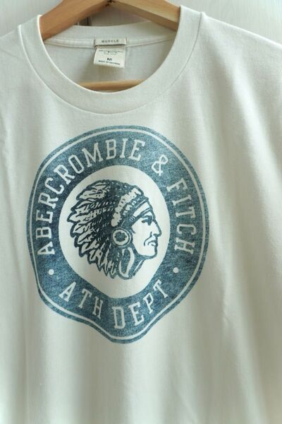 Abercrombie & Fitch Tシャツ メンズ Mサイズ ホワイト