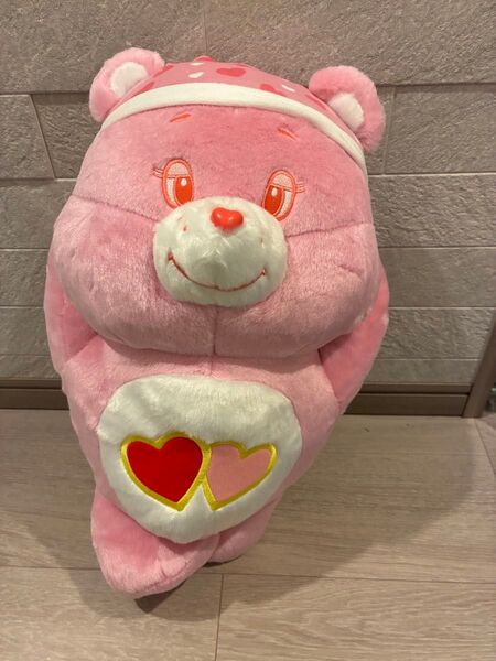 新品 ケアベア すやすや BIG ぬいぐるみ ピンク ランワン 限定