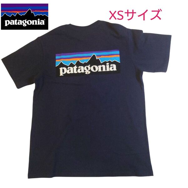 【古着美品】Patagonia パタゴニア Tシャツ ネイビー XSサイズ