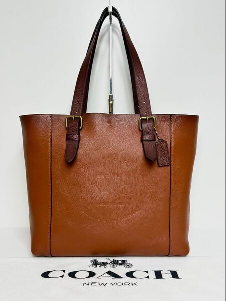 【良品】定価7万円 コーチ メンテ済み COACH メンズ ビジネス バッグ トートバッグ ブリーフケース 本革 レザー