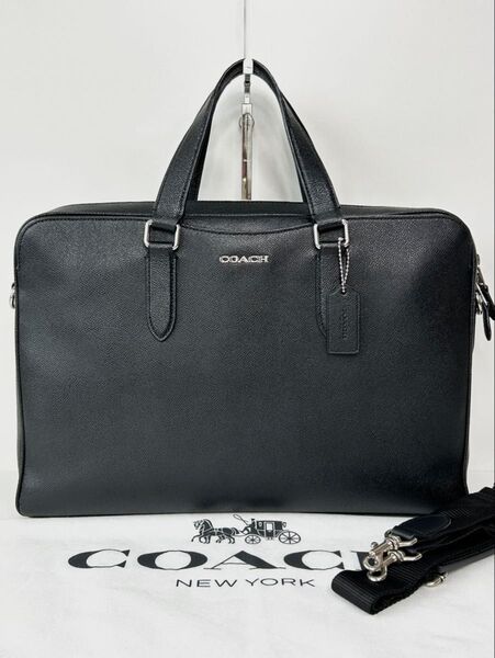 【格安】定価12万 コーチ メンテ済み COACH メンズ ビジネス 2way レザー バッグ ブリーフケース ショルダー 本革