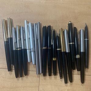 万年筆 計19本 モンブラン パーカー セーラー 他 K18K14 ジャンク品 まとめて