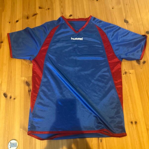 hummel サッカーシャツ 青 スポーツウェア トレーニングウェア MからL