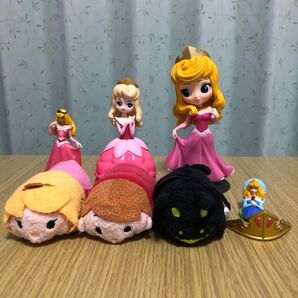 ディズニー 眠れる森の美女 オーロラ姫 9点 セット フィギュア ぬいぐるみ