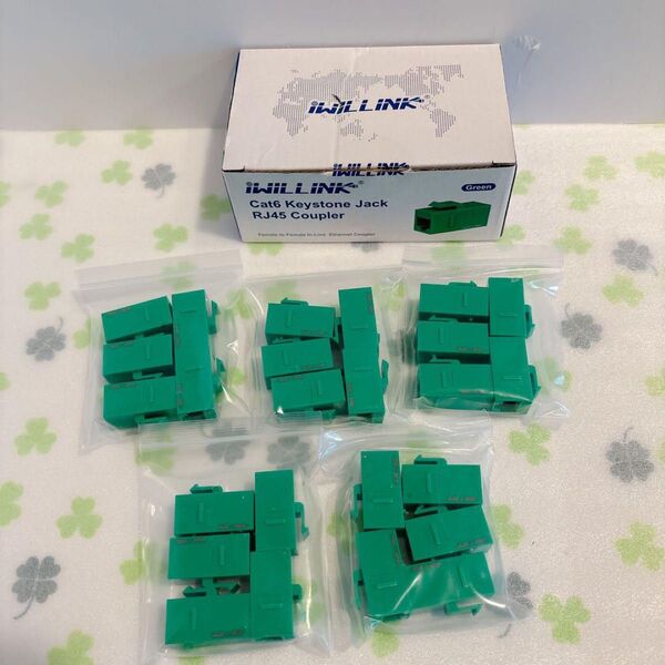 iwillink RJ45 Cat6 キーストーンカプラー LAN ケーブル用 中継 コネクタ メスからメス Cat6キーストーン