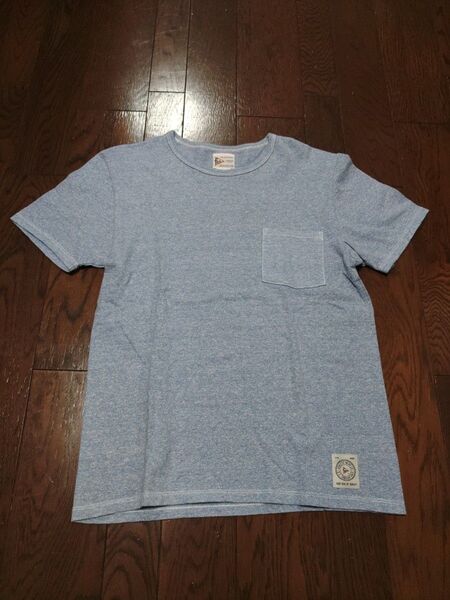 FELCO Tシャツ ポケT S 霜降り 水色 グレー