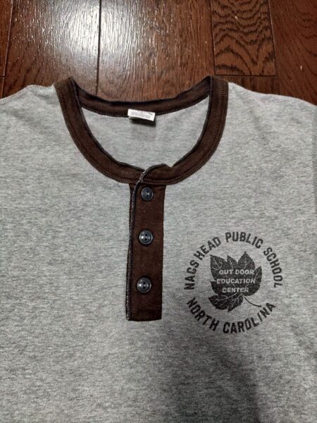 UES WEAR WELL Tシャツ ヘンリーネック リンガーTシャツ S グレー