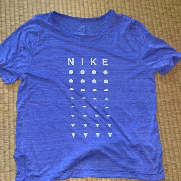 NIKE Tシャツ ブルー レディース M ランニング トレーニング ヨガ ドライフィット
