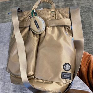 スターバックス porter starbucks ヘルメットバッグ ラテベージュ コラボ