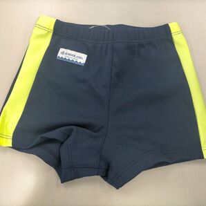 スイミングパンツ 男子水着海パン紺イエロー 120