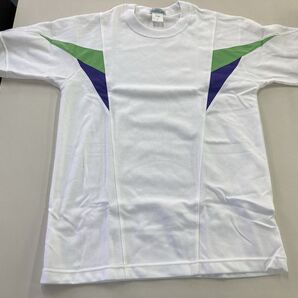 体操服半袖シャツ 切替 パープル Lサイズ