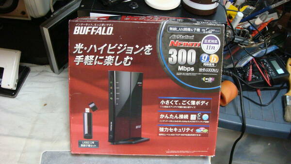 BUFFALO 300Mbs 無線LAN親機WHR-G300N＆子機WLI-UC-G300N WHR-G300N/U 