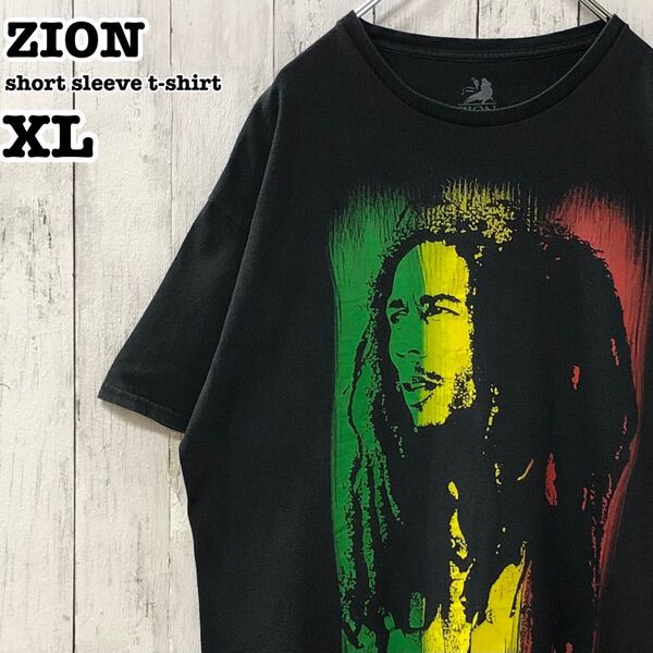 ZION US アメリカ古着 ボブマーリー ミュージック レゲエ プリント 半袖Tシャツ XL