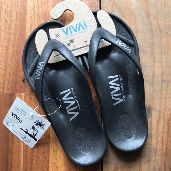 VIVA! ISLAND SANDALS ビーチサンダル 23cm ブラック 未使用