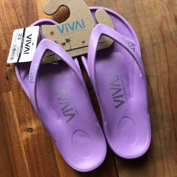 VIVA ISLAND SANDALS ビーチサンダル ラベンダー 23cm 未使用