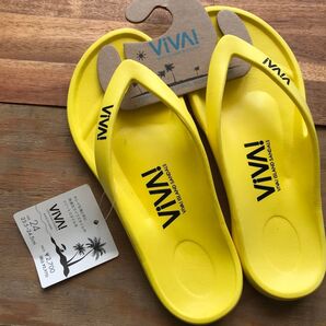 VIVA! ISLAND SANDALS ビーチサンダル イエロー 24cm 未使用