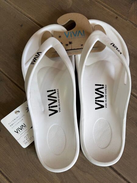 VIVA! ISLAND SANDALS ビーチサンダル ホワイト 23センチから27cm 未使用リクエスト承ります
