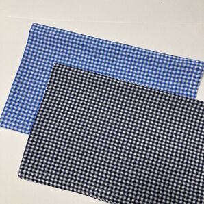 2点セット シンプルギンガムチェックの大きめランチョンマットC93 ハンドメイド
