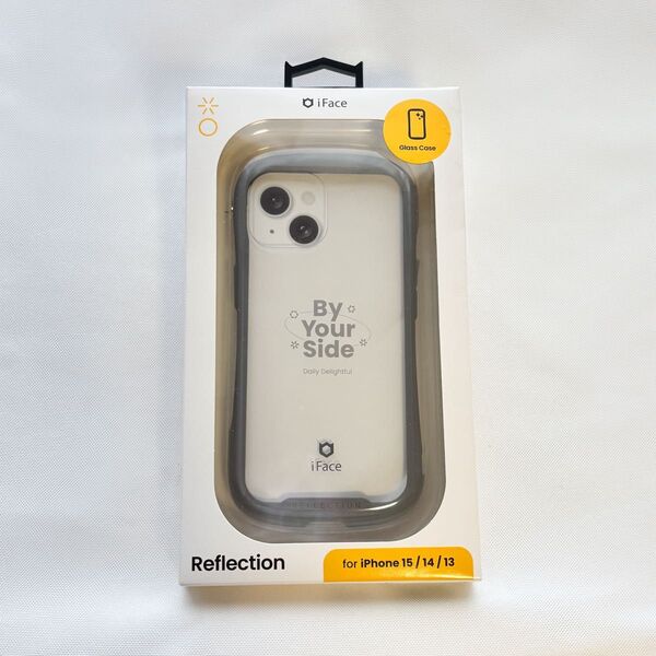 iFace Reflection iPhone 15 ケース クリア 強化ガラス 耐衝撃 アイフェイス グレー