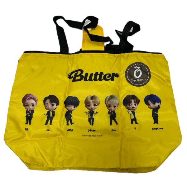 BTS Butter エコバッグ イエロー 未使用 タイニータン GEORGIA 当選 保冷バッグ コンパクトトートバッグ