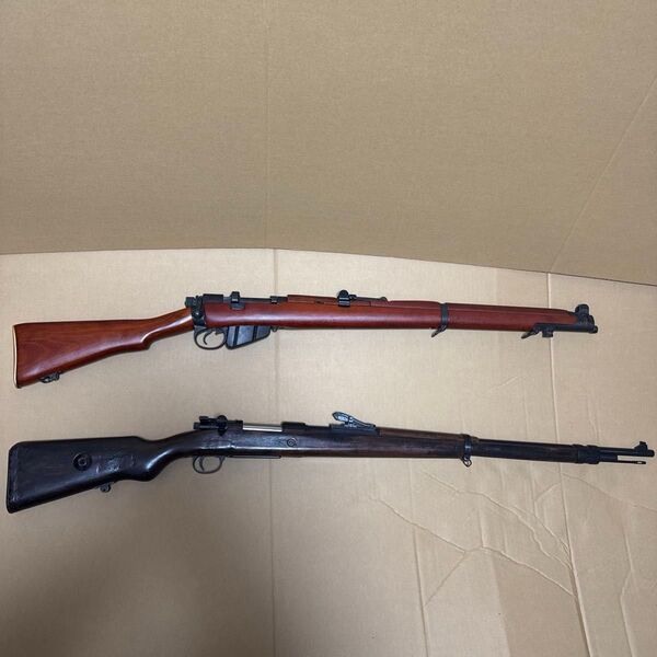 トイガン エアガン モデルガン S&T リーエンフィールド リアルウッド エアーコッキング と GeW98 Kar98K