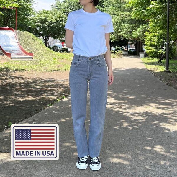 Levi's 701-5759 W27 USA 80s グレー ブラック 先染 501-0658を探してる方にもおすすめ