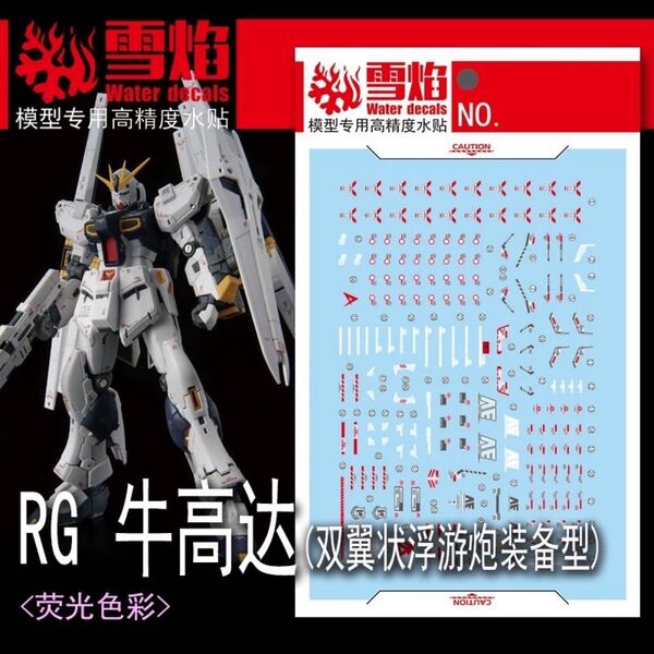RG 1/144 νガンダム(ダブル・フィン・ファンネル装備型)専用水転写式デカール