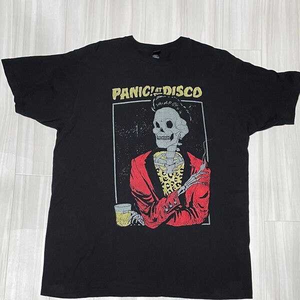 USA直輸入Panic! At The Disco 両面プリントTシャツUSサイズL身幅約54、着丈約74ユーズド品洗濯済み。