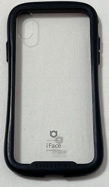 iFace Reflection iPhone XS/X ケース クリア 強化ガラス (ブラック)